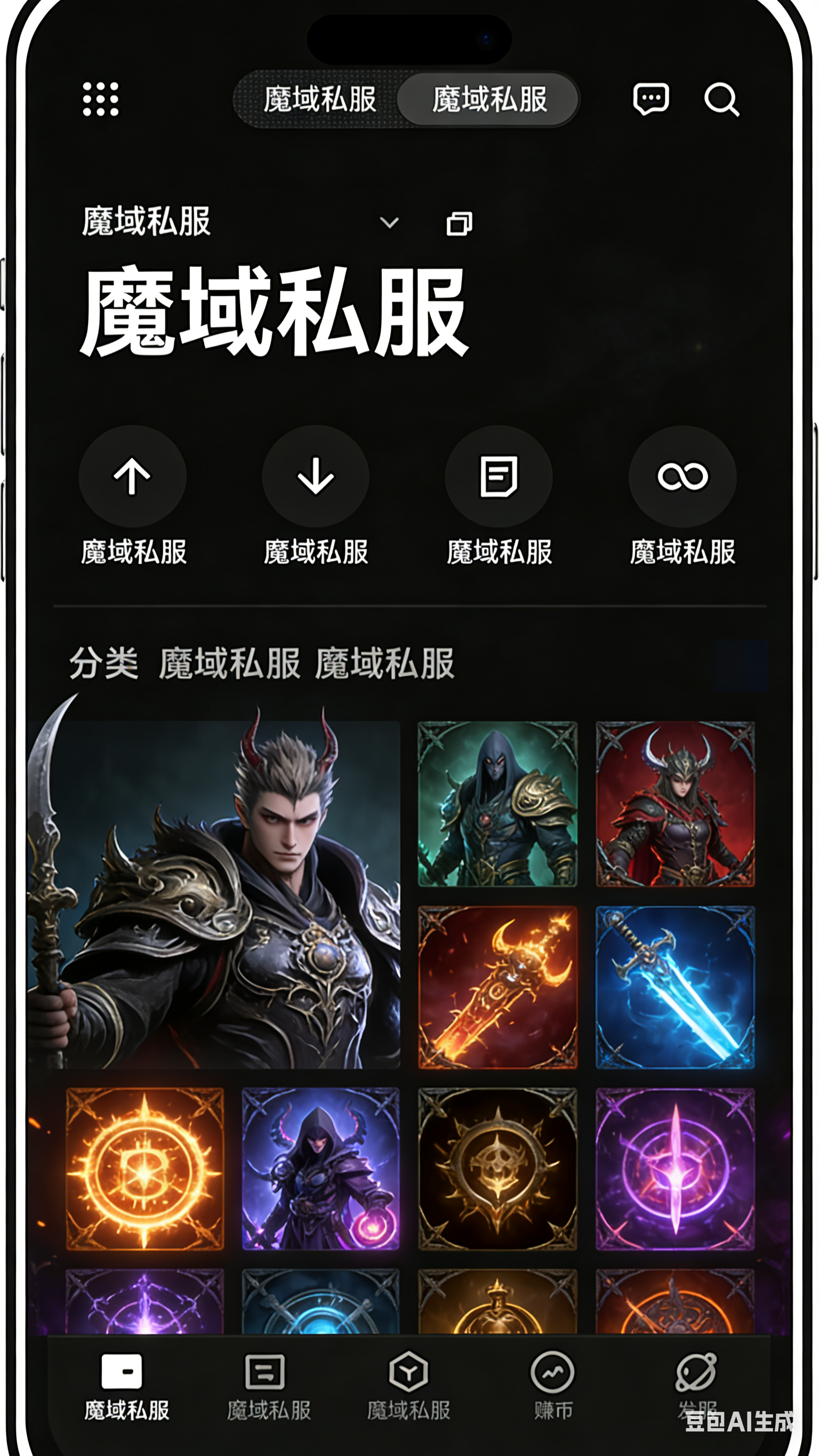 魔域私服幻兽属性进阶界面